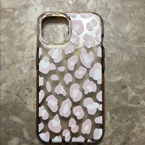 Stylish Pink Leopard Print Phone Case